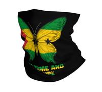 Sciarpa A Mezza Faccia Sao Tome And Principe Butterflies Flag White Sciarpa A Tubo Traspirante Ghetta Da Collo Per Yoga Snowboard Ciclismo 25X50 CM