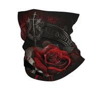 Sciarpa A Mezza Faccia Skull Red Roses Gothic God Dark Traspirante Scaldacollo Passamontagna Copricapo A Mezza Faccia Per Yoga Escursionismo Snowboard 25X50 Cm