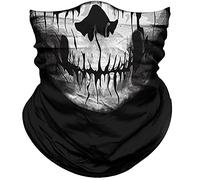 Sciarpa A Mezza Faccia Skull Scare Black White Face Ghetta Da Collo Sciarpa A Tubo Multiuso Per Yoga Outdoor Attività 25X50 Cm