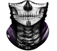 Sciarpa A Mezza Faccia Skull White Face Tear Lips Black Nose Sciarpa A Tubo Scaldacollo Passamontagna Per Yoga Snowboard 25X50 Cm
