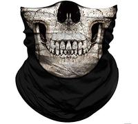Sciarpa A Mezza Faccia Skull White Face Teeth Black Nose Copricapo A Mezza Faccia Ghetta Da Collo Protezione Uv Per Outdoor Attività Yoga 25X50 Cm