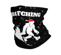 Sciarpa A Mezza Faccia Squatching Through The Snow Bigfoot Christmas Copricapo A Mezza Faccia Protezione Uv Ghetta Da Collo Per Outdoor Attività Ciclismo Snowboard 25X50 Cm