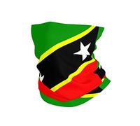 Sciarpa A Mezza Faccia St.Kitts And Nevis Large Flag Sciarpa A Tubo Protezione Uv Scaldacollo Tubolare Per Ciclismo Outdoor Attività Snowboard 25X50 CM