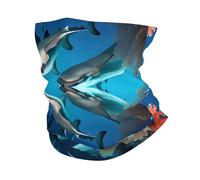 Sciarpa A Mezza Faccia Submarine Shark Coral Scaldacollo Traspirante Copricapo A Mezza Faccia Per Outdoor Attività Escursionismo Ciclismo 25X50 Cm