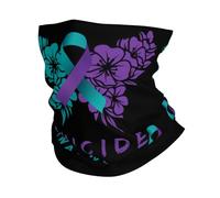 Sciarpa A Mezza Faccia Suicide Prevention Awareness Ribbon Flower Butterfly Copricapo A Mezza Faccia Scaldacollo Tubolare Passamontagna Per Yoga Outdoor Attività 25X50 Cm
