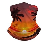Sciarpa A Mezza Faccia Sunset And Coconut Trees Sciarpa A Tubo Ghetta Da Collo Multiuso Per Ciclismo Outdoor Attività 25X50 Cm