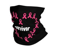 Sciarpa A Mezza Faccia Survivor Pink Ribbon Breast Awareness Copricapo A Mezza Faccia Multiuso Scaldacollo Tubolare Per Escursionismo Snowboard Outdoor Attività 25X50 Cm