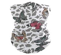 Sciarpa A Mezza Faccia Trendy Butterfly Flying On Leopard Skin Copricapo A Mezza Faccia Protezione Uv Scaldacollo Tubolare Per Escursionismo Yoga Ciclismo 25X50 CM
