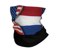Sciarpa A Mezza Faccia Usa America And Netherlands Dutch Hollander Netherlander Flag Scaldacollo Tubolare Passamontagna Scaldacollo Per Snowboard Escursionismo Ciclismo 25X50 Cm
