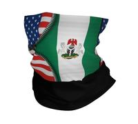 Sciarpa A Mezza Faccia Usa America And Nigeria Nigerian Flag Copricapo A Mezza Faccia Multiuso Ghetta Da Collo Per Outdoor Attività Snowboard Escursionismo 25X50 Cm
