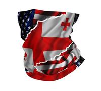 Sciarpa A Mezza Faccia Usa American And Georgia Georgian Friendship Flag Multiuso Sciarpa A Tubo Traspirante Scaldacollo Tubolare Per Ciclismo Escursionismo Outdoor Attività 25X50 Cm