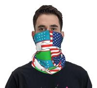 Sciarpa A Mezza Faccia Uzbekistan Uzbek And American Flag Usa Copricapo A Mezza Faccia Multifunzione Scaldacollo Per Snowboard Ciclismo Yoga 25X50 CM