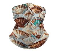 Sciarpa A Mezza Faccia Various Shell Patterns Copricapo A Mezza Faccia Scaldacollo Multifunzione Per Yoga Ciclismo 25X50 Cm