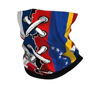 Sciarpa A Mezza Faccia Venezuela Venezuelian And Dominican Republic Dominicans Republic Flag Wavy Combine2 Passamontagna Ghetta Da Collo Scaldacollo Per Snowboard Escursionismo 25X50 Cm