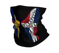 Sciarpa A Mezza Faccia Venezuela Venezuelian And Dominican Republic Dominicans Republic Flag Wing Passamontagna Copricapo A Mezza Faccia Ghetta Da Collo Per Yoga Outdoor Attività 25X50 Cm