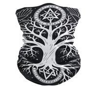 Sciarpa a mezza faccia Viking Tree Life Crow Copricapo a mezza faccia