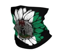 Sciarpa A Mezza Faccia Vintage Sunflower Nigeria Flag Nigerian Ghetta Da Collo Scaldacollo Tubolare Passamontagna Per Snowboard Ciclismo 25X50 Cm