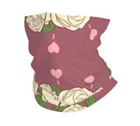 Sciarpa A Mezza Faccia White Flower Of Love Copricapo A Mezza Faccia Multifunzione Scaldacollo Tubolare Per Escursionismo Snowboard Ciclismo 25X50 Cm