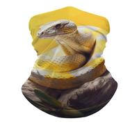 Sciarpa A Mezza Faccia Yellow And White Python Sciarpa A Tubo Scaldacollo Passamontagna Per Ciclismo Snowboard 25X50 Cm
