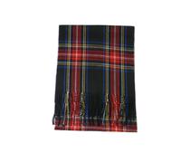 Sciarpa a quadri tartan uomo scozzese blu e rossa made italy