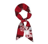 Sciarpa a scacchi con fiocchi di neve per donne sciarpe da collo per borse Red Buffalo Plaid Satin Silk Foulard per lo sport yoga facciale