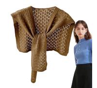 Sciarpa a scialle da donna - Design alla a maglia cava, tessuto elegante morbido e leggero traspirante, avvolgente drappeggio versatile per lo stile diurno e notturno | Comoda stratificazione per