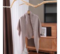 Sciarpa a triangolo in cashmere 100% da donna, calda, morbida, lavorata a maglia, solida, scavata, accessorio invernale da indossare con la camicia