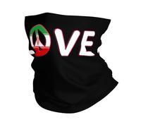Sciarpa A Tubo Bandiera Iraniana Pace Logo Amore Unisex Headwrap Durevole Protezione del Viso per Outdoor Arrampicata Campeggio