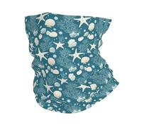 Sciarpa a Tubo Cartoon Starfish Shell Print Elegante Decorazione facciale Durevole Bandana per attività Estivo 26X30cm