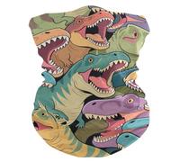 Sciarpa a Tubo Color Cartoon Animal Dinosaur Unisex Decorazione facciale Lavabile Fascia per Capelli per Outdoor Yoga 26X30cm