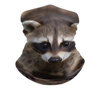 Sciarpa a Tubo Cub Raccoon Sportiva Decorazione facciale Protezione UV Fascia per Capelli per Sports Bambini 26X30cm