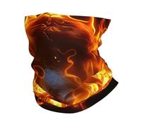 Sciarpa a Tubo Flaming Skull And Fire Cross Bones Death Pirates Dark Protezione UV Passamontagna Elastico Cerchietto per Capelli per Uomo Sports 26X30cm