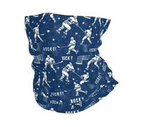 Sciarpa a Tubo Hockey Player Navy Blue Print Sportiva Ghetta da Collo Lavabile Bandana per Arrampicata Pesca 26X30cm