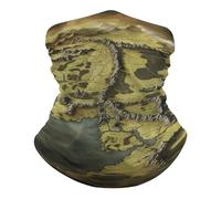 Sciarpa a Tubo Middle Earth Map Antivento Passamontagna Traspirante Bandana per Arrampicata Uomo 26X30cm