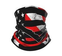 Sciarpa A Tubo Scuba Diving Diver Do-Wn American Flag USA Antiscivolo Cerchietto per Capelli Multiuso Decorazione Facciale per Pesca Donna Escursionismo