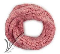 Sciarpa ad anello rosa da donna scaldacollo x ragazza invernale a maglia calda