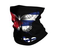 Sciarpa al Collo Butterfly Funny Cuba Flag Scaldacollo Unisex Sciarpa A Tubo per Snowboard, Yoga, Escursionismo