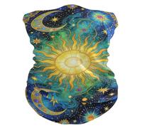 Sciarpa al collo Celestial Sun Moon Psychedelic Boho Decorazione facciale