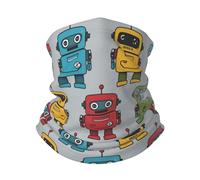Sciarpa al Collo Cute Robots Antipolvere Sciarpa A Tubo Protezione UV Passamontagna per Donna Outdoor Bambini