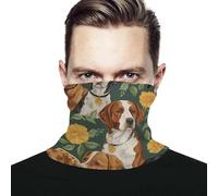 Sciarpa al Collo Dogs And Flowers Antivento Ghetta Unisex Sciarpa a Tubo per Sports Donna 26X30cm