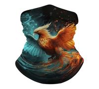 Sciarpa al Collo Fire And Water Phoenix Antiscivolo Protezione del Viso Versatili Bandana per attività Yoga 26X30cm