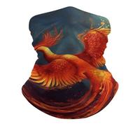 Sciarpa al Collo Orange Red Phoenix Durevole Scaldacollo Antipolvere Sciarpa a Tubo per Arrampicata Yoga 26X30cm