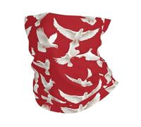 Sciarpa al Collo Realistic White Dove Red Multiuso Sciarpa A Mezza Faccia Elegante Ghetta da Collo per Escursionismo Yoga Sports