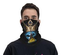 Sciarpa al Collo Saint Lucia Flag Crown Skull Sciarpa A Tubo Adulto Protezione del Viso per Arrampicata, Equitazione, Ciclismo