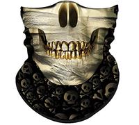 Sciarpa al Collo Skull Gold Teeth Mask Sportiva Fascia per Capelli Durevole Ghetta da Collo per Yoga Uomo Outdoor