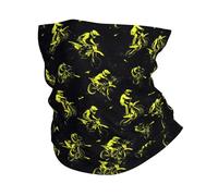 Sciarpa al Collo Stampa di Un Motociclista Verde Elastico Sciarpa A Mezza Faccia Unisex Ghetta da Collo per Uomo Adulto Yoga
