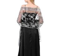 Sciarpa alla moda per il tempo libero, elegante design in pizzo per tutte le stagioni, accessorio versatile per magliette, complemento di qualsiasi guardaroba, perfetto pezzo leggero a strati, grigio