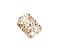 Sciarpa Anello Clip Fibbia for sciarpa 1 gioiello con clip ad anello scavato a forma di fiore Per le donne(Gold)