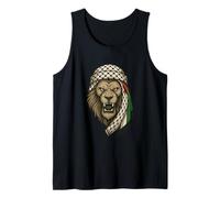 Sciarpa araba Leone della Palestina con Kufiya Orgoglio palestinese Canotta