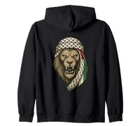 Sciarpa araba Leone della Palestina con Kufiya Orgoglio palestinese Felpa con Cappuccio